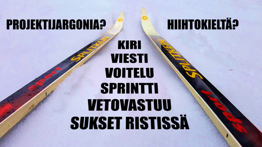 Hiihtokieltä vai projektijargonia? Kuva: Risto Uusikoski.