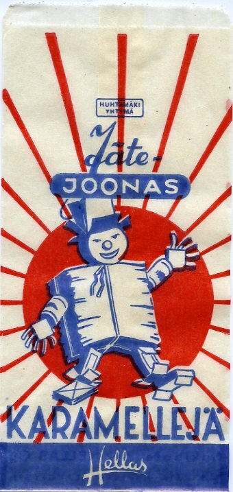 Jäte-Joonas -karamelleja. 1946. Kuva: Turun museokeskus. CC BY 4.0.
