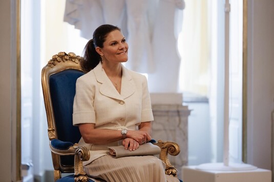 Kruununprinsessa Victoria SAOBin julkistamistilaisuudessa 15.5.2024. Kuva: Sebastian Ekman.