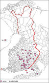 Jämsä - varoa-sanan levikki