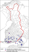 Karjalohja - suutari-sanan levikki