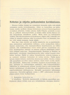 Paikannimien keruukehotus 1915