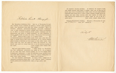 Maanmittauksen ylihallituksen painettu kirje Kotikielen Seuralle 3.1.1895 Kuva: SKS KIA, Kotikielen Seuran arkisto. Leikekokoelma 647.