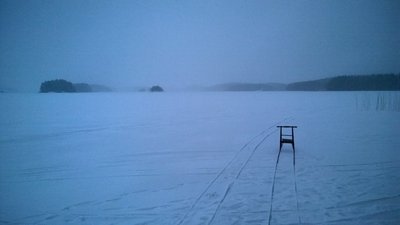 Järven jää (sininen hetki). Kuva: Vesa Heikkinen, Kotus.