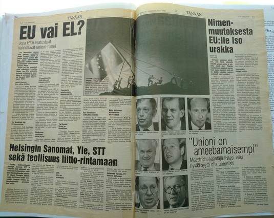 EU vai EL? Iltasanomat, 15.11.1993.