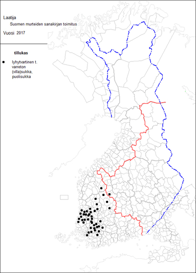 Tillukas. Kuva: Suomen murteiden sanakirja, Kotus.