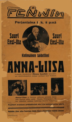 Elokuvan Anna-Liisa mainosjuliste (1922). Kuva: KAVI.