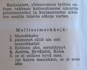 Luovutetun Karjalan paikannimiä keräämään. Viljo Nissilä 1959, Kotuksen arkisto.