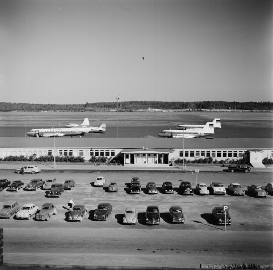 Helsingin lentokenttä, Seutula 1959. Kuva: Volker von Bonin, Helsingin kaupunginmuseo. CC BY 4.0.