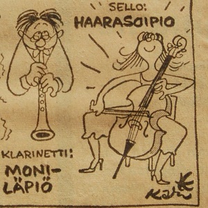 Täpö ja haarasoipio. Yksityiskohta. Kari Suomalainen, Helsingin Sanomat 1962.