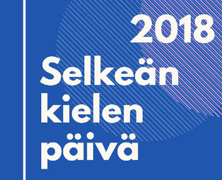 Selkeän kielen päivä 2018 -logo. Kuva: Vilma Vartiainen, Kotus.