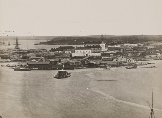 Katajanokka. Näkymä Tähtitorninvuorelta. Kuvaaja tuntematon, 1870–1879. Helsingin kaupunginmuseo.