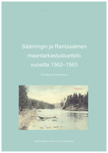 Säämingin ja Rantasalmen maantarkastusluettelo vuosilta 1562‒1563. Kirjan kansi.