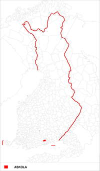 Askola Suomen kartalla