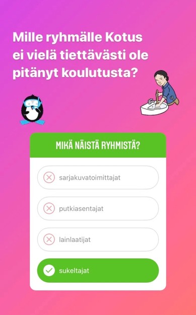 Kielen juhlaa 75 -Instagram-tili: Kotus ei ole pitänyt koulutusta sukeltajille. Kuva: Henna Leskelä, Kotus.