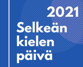 Selkeän kielen päivä 2021 -logo. Kuva: Vilma Vartiainen, Kotus.