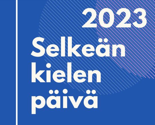Selkeän kielen päivä 2023 -logo. Kuva: Vilma Vartiainen, Kotus.