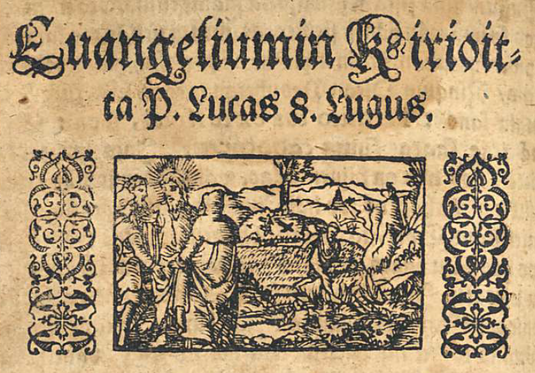 Kylväjä. Puupiirros Eerik Sorolaisen Postillan I osasta (1621). Kuva: Kansalliskirjasto, Doria.