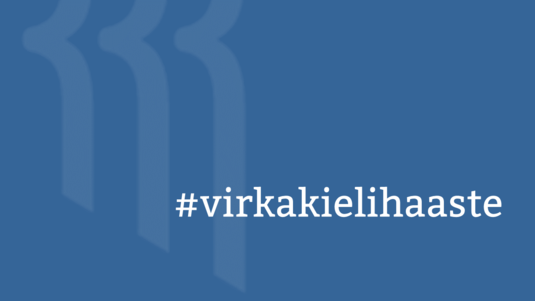 Virkakielihaasteen aihetunniste sosiaalisessa mediassa on #virkakielihaaste. Kuva: Risto Uusikoski, Kotus