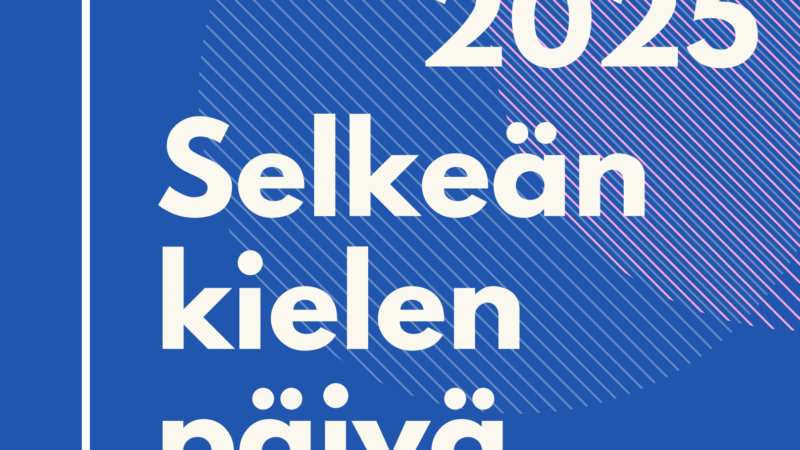 Kuvassa teksti: 2025 Selkeän kielen päivä