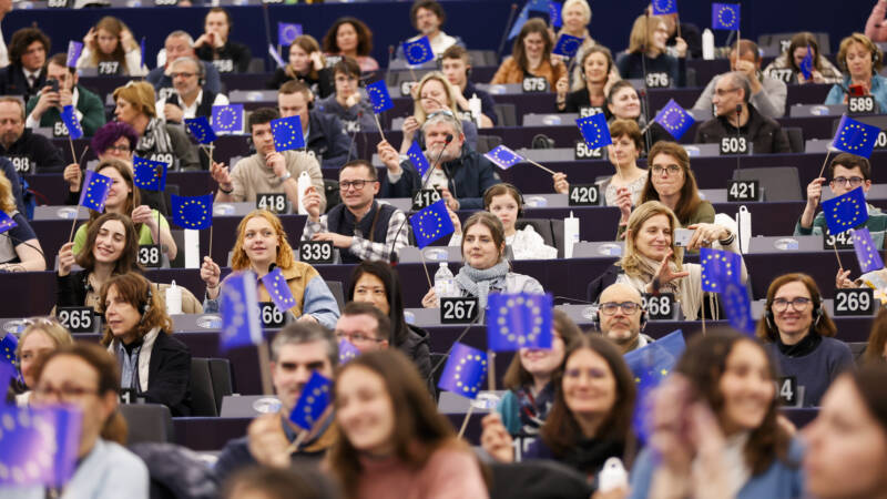 Avointen ovien päivä Euroopan parlamentissa Strasbourgissa 27.4.2024. Kuva: Mathieu Cugnot. Euroopan unioni.