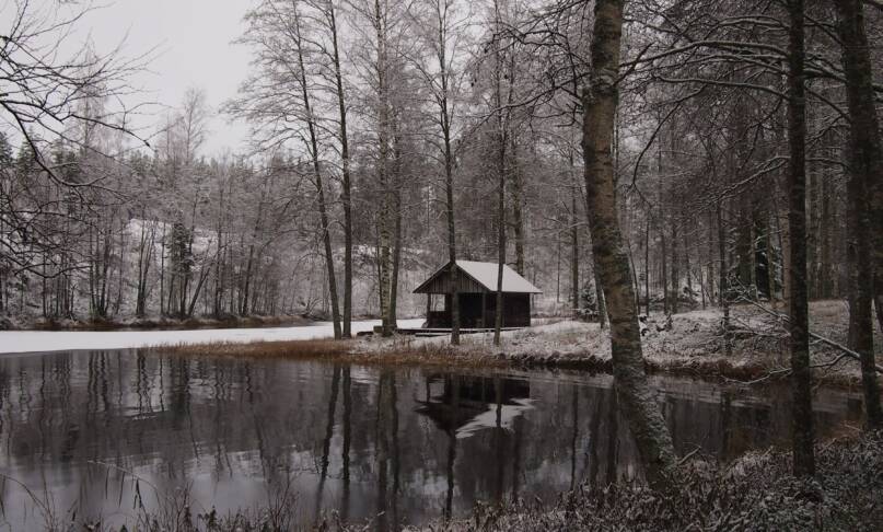 Savusauna marraskuussa. Kuva: Ilona Paajanen, Kotus.