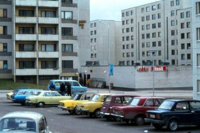 Alfa-myymälä Kirstinmäen lähiössä Espoossa. 1979. Kuva: Jan Backman. Espoon kaupunginmuseo.
