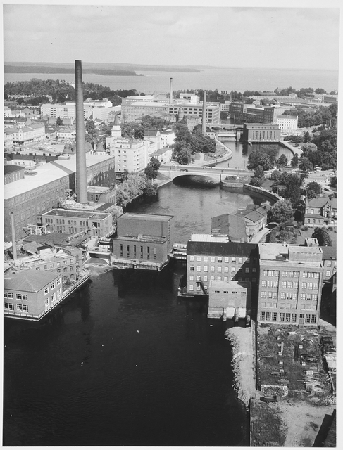 Tammerkoski 1960. Kuva: Museovirasto. Historian kuvakokoelma.