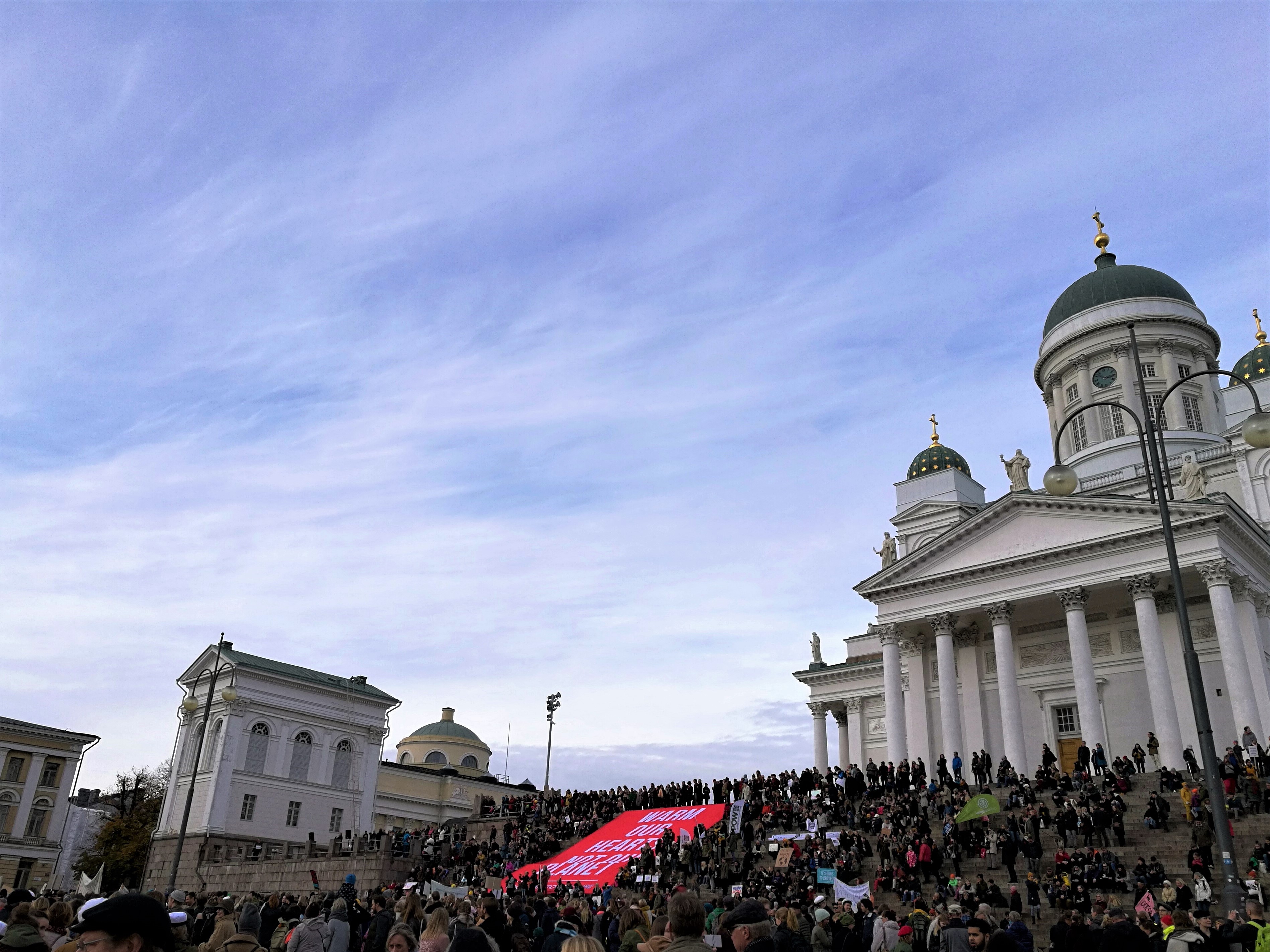 Ilmastomarssi Senaatintorilla 20.10.2018. Kuva: Ilona Paajanen, Kotus.