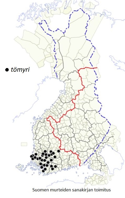 Tömyri-sanan levikki. Suomen murteiden sanakirjan toimitus, Kotus.