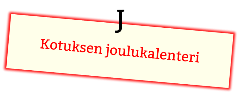 Klikkaamalla kuvaa pääset Kotuksen joulukalenteriin 2019.