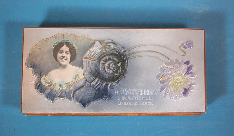 Suklaarasia. Ab Westerlund & Co Suklaatehdas Chokoladfabrik. Pakkaus: Turun pussitehdas Oy. Valmistusajankohta: 1907‒1913. Kuva: Helsingin kaupunginmuseo. CC BY 4.0.