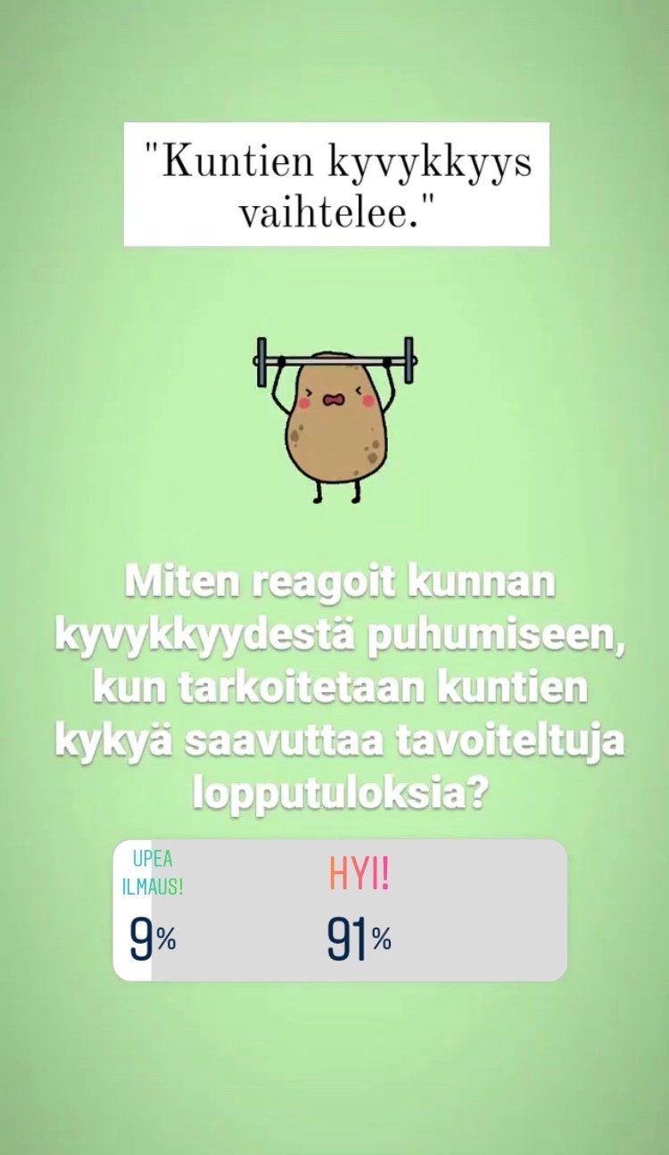 Kielen juhlaa 75 -Instagram-tili: "Kuntien kyvykkyys" kapulakielikyselyssä. Kuva: Hanna Virtakangas, Kotus.