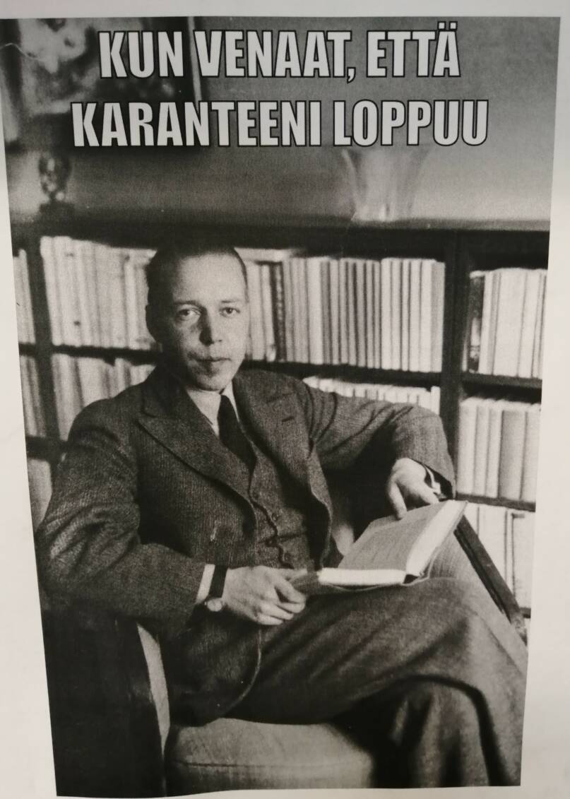 Mika Waltari meemin pohjana. Alkuperäinen kuva: Hämeenlinnan kaupunginmuseo. Muokkaus: Iiro Kyllönen, 9B, Turengin yhteiskoulu.