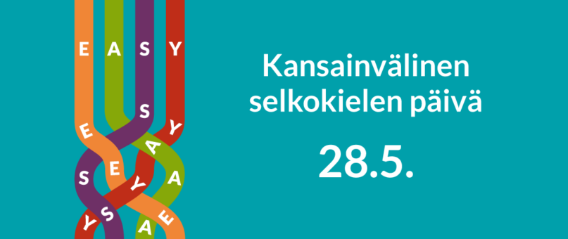 Logo, jossa teksti Kansainvälisen selkokielen päivä 28.5.